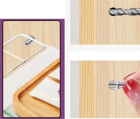 Heavy Duty Shelf Brackets For Bookshelves Cabinets And Home Office Organization Wall Mount Pins showcasing installation