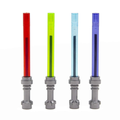 LEGO Star Wars Lightsaber Gel Pen Set 4 Pack Collectible Gel Pens For Dope Fans And Collectors with colorful lightsaber designs
