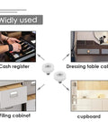 8 Pack 19Mm Drawer Rollers With Nuts Smooth Gliding Replacement Pulleys For Cabinets Sliding Doors And Furniture Heavy Duty Pom Nylon Wheels Silent Ride Hassle Free Install in use across various furniture types.