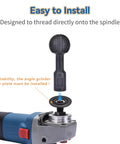 Rock Solid Carbon Steel Sphere Rotary Burr With Standard 5/8-11 Threads For 4-1/2 And 5 Inch Angle Grinders attached to grinder spindle.