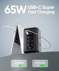Sick Desk Organization Hack That Slaps With 230W Fast Charging Tower Featuring Eight Smart USB Ports For Laptops Phones And Tablets Vertical Power Strip with USB-C charging.