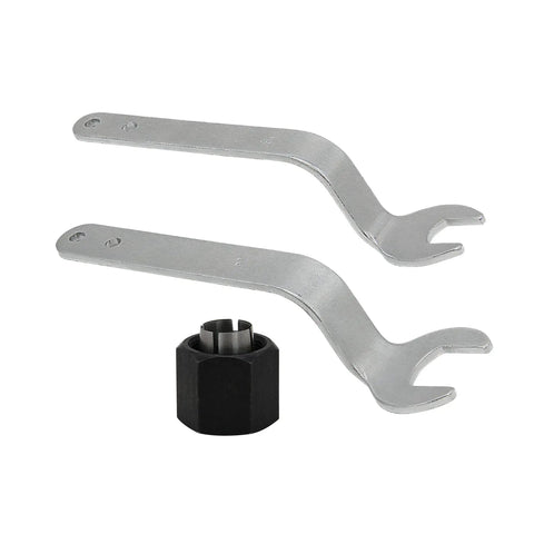 Offset Wrench For No Fuss Router Bit Changes With 1/2 Inch Collet, Fits Bosch 1613 1617 1618 1619 Routers, Quick Bit Swap, Durable Aluminum Tool