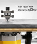 Adjustable Tongue And Groove Router Bit Set With One Half Inch Shank, setup for boss level wood milling on oak floors