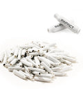 Pile of 100 Pcs Low Voltage B Connectors Crimp Splice Terminals For AWG 22 26 Dry Bean Style Butt Indoor Use Ideal For Telephone Alarm Security Intercom And Network Wiring No Gel