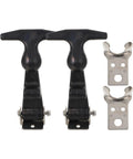 Heavy Duty Rubber Latches 2 Pack Stainless Steel T Handle Draw Latches for Tool Boxes and Trucks, set of latches and hasps.