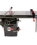 Professional Cabinet Saw With 3 HP Motor And 36 Inch T Glide Advance Rip Fence Rails And Extension Table For Pro Woodworking And Safe Operation With Skin Contact Stop Safety System
