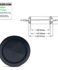Diagram and close-up of 2 Inch Rubber Grommets For Wiring, 42 Mm Inside Diameter Double Sided Round Cable Hole Plugs, Firewall Grommet