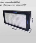 Built Tough 5600W Led UV Cure Light For 3D Resin And Gel Polish shown in side profile, highlighting dimensions and LED array.