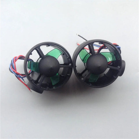 Two 12V 24V Underwater Thrusters with 300KV Brushless Motors, 70mm Jet Pump, for ROV, RC Boat, and Underwater Robot, front view