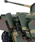 Close-up of 1 16th Scale Panther G RC Tank With Infrared Combat And Hull Recoil, showing rear, camouflage details, and exhaust pipes.