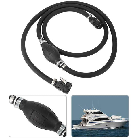 Durable Boat Fuel Line 3 Eighth Inch By 7 Feet With Primer Bulb Ball Pump Marine Gas Hose Alcohol Resistant Marine Grade Fuel Line Assembly