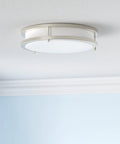 Energy Efficient 18 Inch Round Flush Mount Ceiling Light With Dimmable 3 CCT LED, ETL Listed And Energy Star in ceiling view