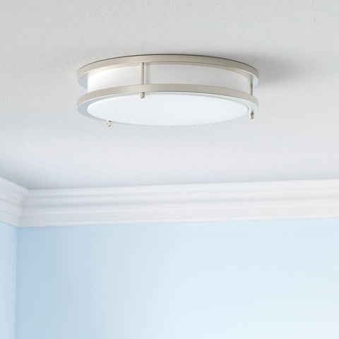 Energy Efficient 18 Inch Round Flush Mount Ceiling Light With Dimmable 3 CCT LED, ETL Listed And Energy Star in ceiling view