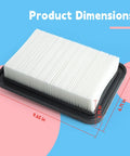 2 Pack W107418351 Filter Replacement For Makita VC4210 Dust Extractor dimensions shown in inches on pink and blue background