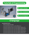 Simulation Ultrasonic Radar Sensor Module DIY Kit With 180 Degree Scanning Arduino IDE Compatible Dope Visual Feedback TFT Display For Real Time Dots Now image showing tutorials and programming features.