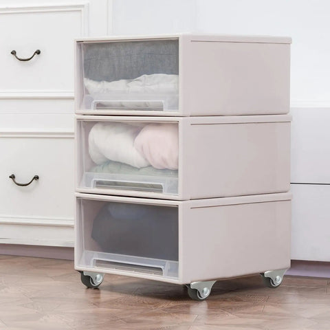 Plastic storage drawers with Set Of Four 1 Inch Caster Wheels With Metal Tops And TPE Rubber Low Profile Fixed Casters