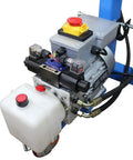 Tough As Nails 10 Ton Electric Hydraulic Pipe Tube Bender with smooth pedal, hydraulic pump, and fluid reservoir.