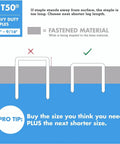 Badass Heavy Duty T50 Staples 1/2 Inch Leg Length And 3/8 Inch Crown For Upholstery And Construction Work Pack Of Two showing proper staple sizing tips.