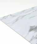 Close-up of Opaline Peel And Stick Floor Tiles White Marble Look Vinyl Flooring For Kitchen Bathroom And Entryway Removable Self Adhesive Tiles