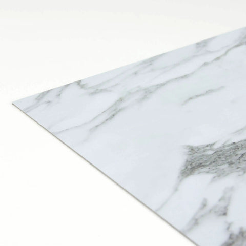 Close-up of Opaline Peel And Stick Floor Tiles White Marble Look Vinyl Flooring For Kitchen Bathroom And Entryway Removable Self Adhesive Tiles