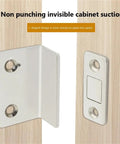 8 Pack Strong Magnetic Cabinet Catches Punch Free Door Stopper L Shaped Hidden Closer For Home Improvement Projects No Drill Required