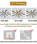 Color temperature adjustment options for Chandelier Modern Ceiling Light With Remote Control, dimmable acrylic LED, 27.5 inch diameter.