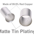 Copper Wire Ferrules Assortment Kit 390 Pcs Ten Sizes AWG 16, 14, 12, 10, 8, 6, 4, 2, 1/0 and 2/0 Matte Tin Plating Insulated Flared Ends Prevent Wire Fray and Oxidation Ideal for Electrical Projects and DIY Wiring. Red copper ferrules with matte tin plating