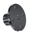 Two Pack Rigid Flange Shaft Coupling 3mm Bore 10mm Outer Diameter 70mm Long Black Metal Connector For CNC Machining And DIY Projects Chromium Plated Iron C45 Steel Built For Strength And Precision, black flange coupling