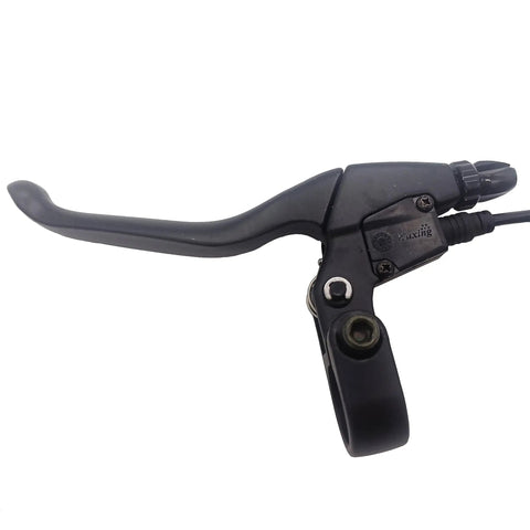 Close-up of electric bike brake lever from the Electric Bike Brake Lever And Grips Set For E Scooters And Ebikes Sturdy Aluminum.