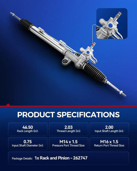 Hydraulic Power Steering Rack And Pinion For Honda Odyssey 2007 2008 2009 2010 All Models Direct Fit Replacement OE 262747 Durable Steering Gear For Smooth Handling And Easy Turns No Hassle