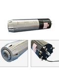 Heavy Hitter 12KW Water Cooled Spindle Motor With Automatic Tool Change BT40 150mm Holder For CNC Milling Engraving, side view showing connectors.