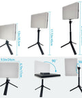 2 Pack LED Photo Lighting Kit With Stand 2800K-6500K Dimmable Studio Lights For Product Photography, adjustable angles shown