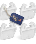 4-Pack Rear Drawer Slide Guides 1/4 Inch Rail T-Shape Center Mount Wood Track Drop-In Replacement Plastic Backplate Compatible with Bassett Furniture Pro Quality Smooth Gliding Hardware on a white background.