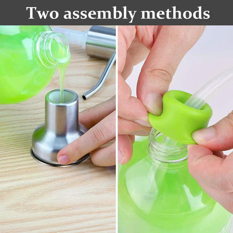 Brushed Nickel Sink Soap Dispenser Kit With 39 Inch Extension Tube Kit That Connects Directly To Your Soap Bottle No More Refills