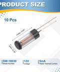 10 Pack SW-18030 Vibration Sensor Modules High Sensitivity Motion Switch 12V 5mA For Electronic Projects And Security Gadgets Detects Movement Tilt Or Shock Easy Hookup Clear Case, 11x4mm
