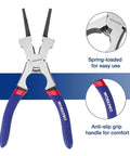 Eight Inch Welding Pliers With CR-V Steel Construction, Spring Loaded Non Slip Grips, Multi Function Tool For Cutting Wires