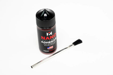 Nano Polymer Adhesive For 3D Printing Bed And Build Plate Adhesion No Mess Non Toxic Easy Apply Clean Works With PLA ABS PETG Nylon PC PEI PEEK And More 50ml bottle with brush