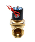Two Inch Brass Electric Solenoid Valve 12VDC, Normally Closed For Non Potable Water And Fuel Lines, Corrosion Resistant