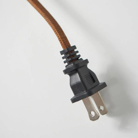 Power plug of Mid Century Tripod Floor Lamp With Dimmable LED Solid Wood Legs Tall Tree Style Lamp For Living Room Decor