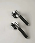 Lychee Skin Door Lock Set In Brass Black Modern Interior Hardware With Dummy Handle For Bedroom And Bathroom
