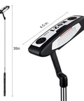 35 Inch Right Handed Golf Putter For Men With Rubber Grip Blade Design, Durable Indoor Outdoor Training Putter, showing size dimensions