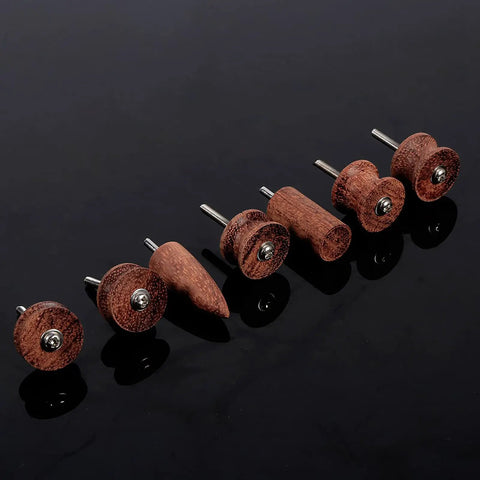 Premium Rosewood Leather Craft Set Includes Pointed Burnisher Slicker And Dremel Bits For Clean Edge Work heavy duty tools.