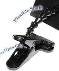 Clip-On Inspection Mirror With Flexible Bendable Shaft And Easy-Open Clip For Weak Grip, black acrylic mirror clip close-up