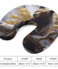 Bear On The Branch Travel Neck Pillow U Shaped Portable Headrest For Airplane Car Office And Home With Comfy Memory Foam