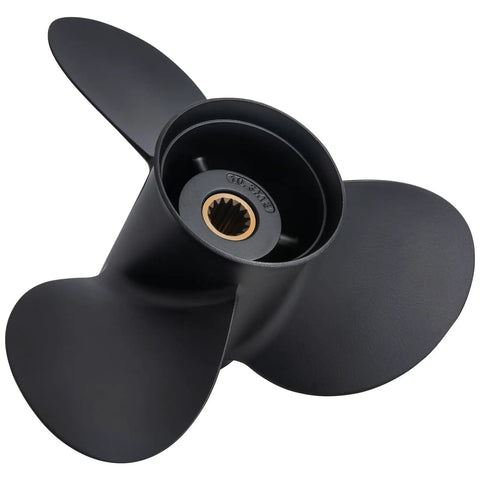 Upgrade Aluminum Boat Propeller 10.3 Diameter 13 Pitch Right Hand 14 Spline Hub For BRP Johnson EVINRUDE OMC Stern Drive 15 To 35HP OEM Replacement Ref 778863 High Performance Beefed Up Outboard Prop