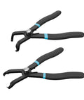 2 Piece Push Pin Pliers Set With Spring Loaded Jaws And 30 Degree And 80 Degree Offset Angles For Easy Trim Fastener Removal Auto Clip Rivet And Plastic Fastener Tool Kit