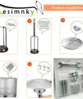 All Purpose Patio Heater Bolt And Nut Replacement Kit for Outdoor Propane Heaters installation process displayed in steps.