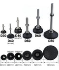 Adjustable Lathe Leg Set 60mm Diameter Threaded Leveling Feet With Swivel Base Articulating Legs For Safer Stable Setup