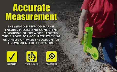 No Sweat Firewood Measuring Wheel For Chainsaw Cutting Easy Sizing And Quick Splitting Prep Perfect For Backyard Logging Make Your Chopping Routine A Breeze Crafted In USA With Patented Build Quality