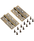 Beefy Concealed Hinges For Cabinets And Jewelry Boxes 2 Pack Antique Bronze Door Butt Hinges 50x28mm with screws